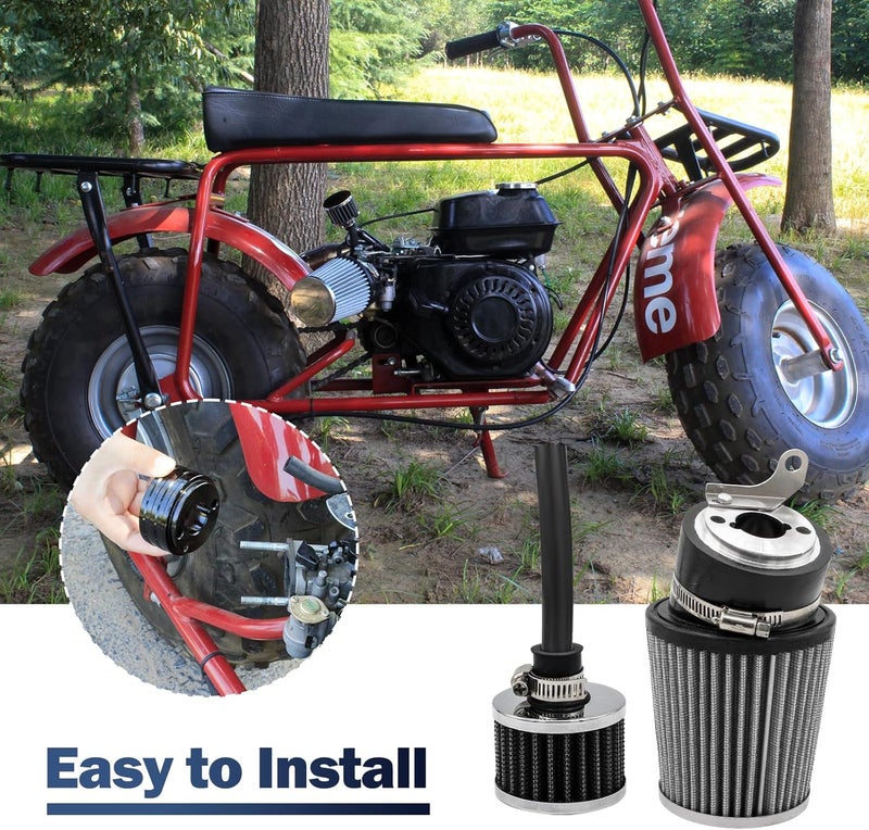KTUMININV Upgraded Mini Bike Air Filter Adapter Kit for Predator 212cc Coleman CT200U CT200U-EX BT200X KT196 224cc 196cc 6.5hp Honda GX160 GX200 Engine Go Kart Performance Parts - Image 2